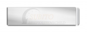 Briefkastenschild Alumhaus 80 x 19 Alu